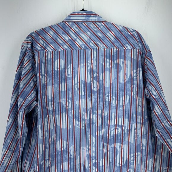 Vintage Red Mens Medium Pearl Snap Western Cowboy Shirt Retro Rodeo Grunge Punk - Picture 6 of 8